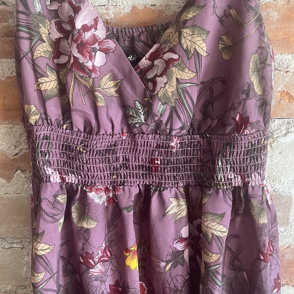 Purple floral dress - Picture 2 of 4